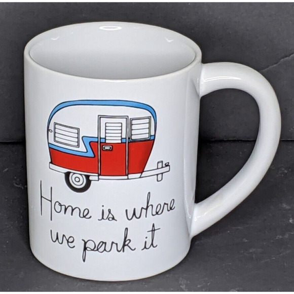 Coffee Mug 16 Oz NEW Camping RV HOME IS WHERE WE PARK IT - Picture 7 of 7